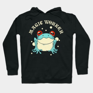 Magic Worker Frog Cottagecore Aesthetic Hoodie